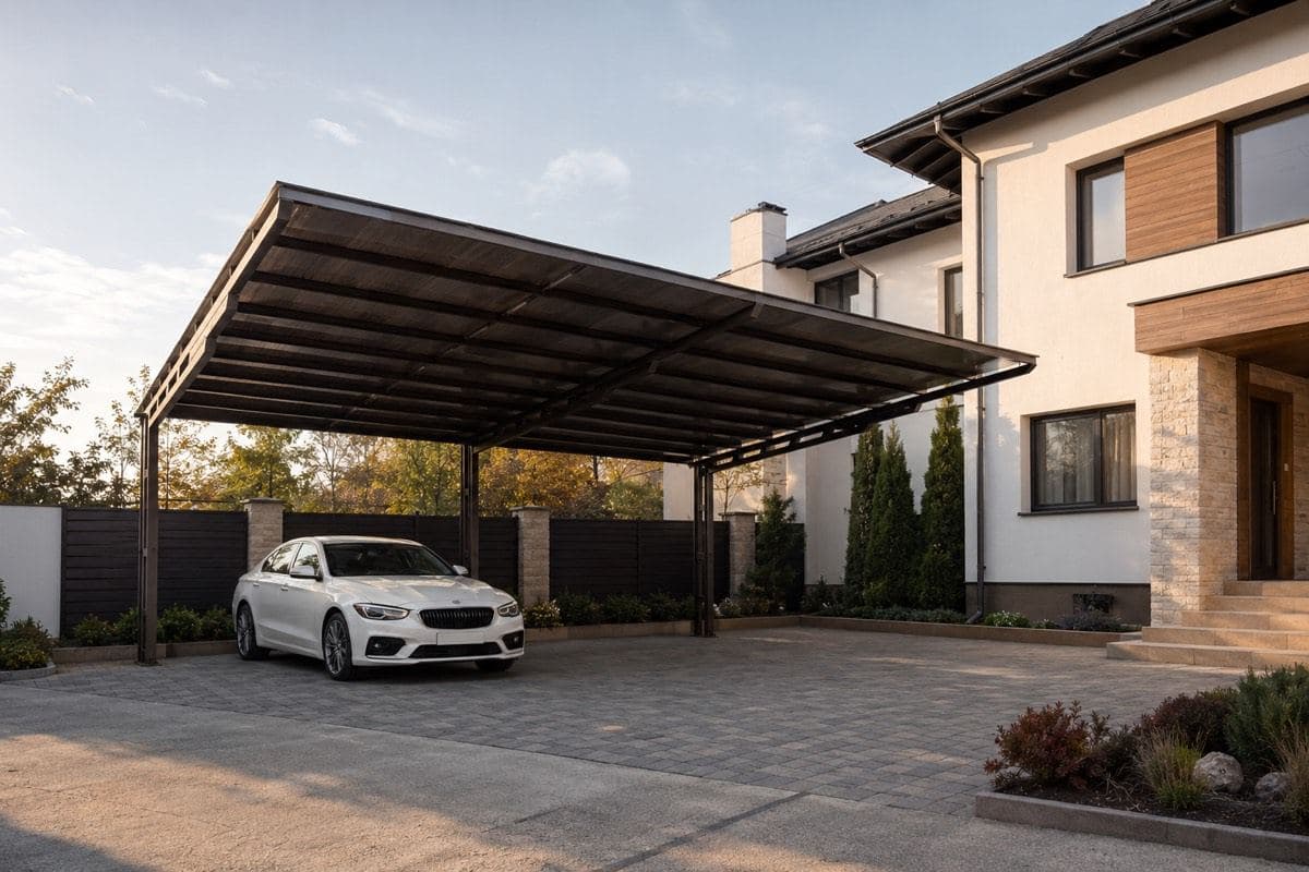 Copertină metalică IL302 Panoramic — În consolă, deschidere mare