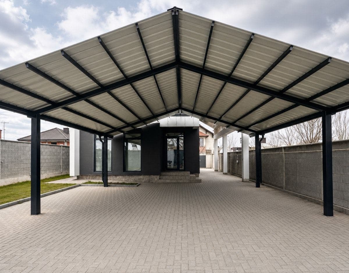 Copertină metalică IL304 2 Ape — În două ape