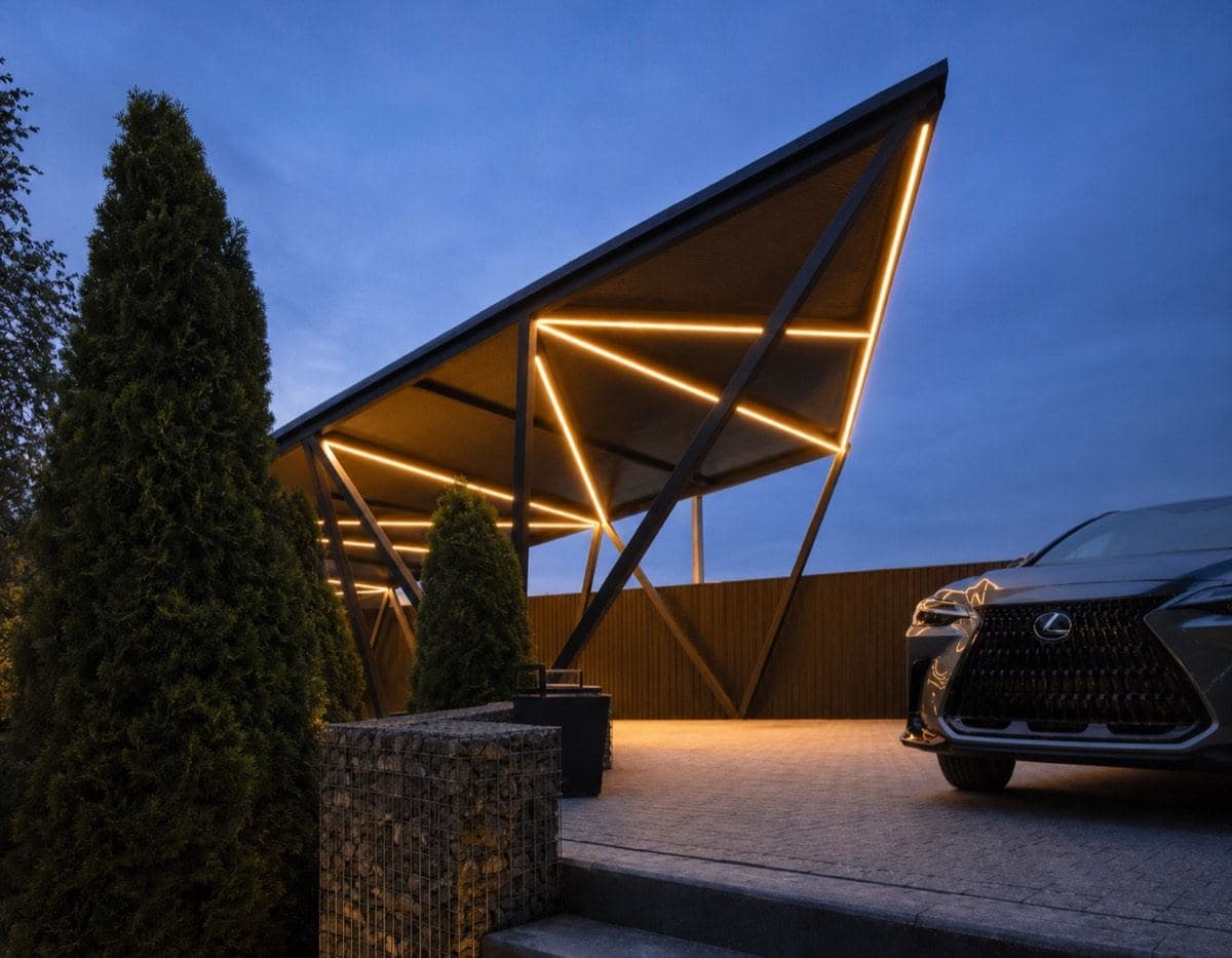 Copertină metalică arhitecturală IL312 Exclusive, cu iluminat integrat